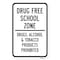 Signmission Drug Free School Zone Drugs Alcohol & Tobacco Pro Aluminum, 18" x 24", A-1824-25236 A-1824-25236 - alternate 3