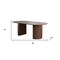 Homeroots 86" Walnut Wood Double Pedestal Base Oval Dining Table 720674 - alternate 5
