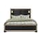 Homeroots Black Faux Crystal Bling Wood And Upholstery Lighted King Bed Frame 564718 - alternate 3