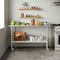 Flash Furniture Reese Work Table, Stainless Steel Top Shelf, 1.5in. Backsplash, Undershelf, 4 Casters, 2 Locking NH-WT-2460BSP-CAS-GG - alternate 7