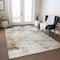 Homeroots 5' X 8' Beige Gray And Khaki Abstract Washable Indoor Outdoor Area Rug 618077 - alternate 8