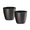 Crescent Garden Eva 14" Round Houseplant Pot - No Drain Hole, Fudge, 2PK AZ011672C - alternate 1