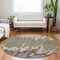 Homeroots 8' Beige And Taupe Round Abstract Washable Indoor Outdoor Area Rug 613610 - alternate 7