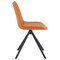 Homeroots Orange And Black Faux Leather Dining Side Chair 556570 - alternate 8