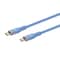 Monoprice USB-C to USB-C Silicone Charging Cable - USB 2.0, 240W PD, Ultra Flexible, 10ft, Blue 47249 - alternate 1