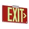 Dual-Lite Photoluminescent Single-Face Brushed Alm Exit Sign 50FT View Distance DPLPM50SBA - alternate 5