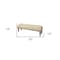Homeroots 55in Cream and Wood Brown Upholstered Fabric Bench 376176 - alternate 4