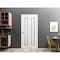 Sartodoors Sliding Closet Bi-fold Doors, Planum 0888 Painted White with Frosted Glass, Sturdy Tracks Moldings PLANUM0888BF-BEM-84 x 84 (2* 42x84) - alternate 3