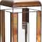 Homeroots 17" Bronze Distressed Geometric Metal And Glass Tabletop Lantern Candle Holder 516465 - alternate 3