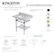 Kingston Brass 36-Inch Carrara Marble Console Sink with Brass Legs and Shelf, 8-Inch, 3-Hole KVPB36MBSQB6 - alternate 2