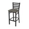 Holland Bar Stool Co 30" Stationary Bar Stool, Black Wrinkle, Graph Chalice Seat 40030BW019 - alternate 1