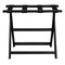 Homeroots Earth Friendly Black Folding Luggage Rack With Black Straps 383082 - alternate 6
