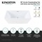 Kingston Brass 59" Acrylic Rectangular Double Ended Freestanding Tub with Drain, Glossy White/Polished Brass VTSQ593223C412 - alternate 6