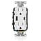 Leviton USB Receptacle, 15 A, 1/2 hp, White T5633-2W - alternate 1