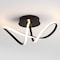 Jonathan Y Chantelle 19.5" 1-Light Modern Minimalist Aluminum Loop Integrated LED Semi Flush Mount, Black JYL1701B - alternate 10