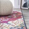 Jonathan Y Bohemian FLAIR Boho Vintage Medallion Fuchsia/White 4 ft. x 6 ft. Area Rug BMF106C-4 - alternate 4