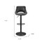 Homeroots Set of Two 32" Black Faux Leather And Steel Swivel Low Back Adjustable Height Bar Chairs 524973 - alternate 7