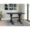 Homeroots 48" Black Solid Wood Trestle Base Dining Table 517855 - alternate 4