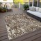 Homeroots 3' X 5' Brown Beige And Gray Abstract Washable Indoor Outdoor Area Rug 600276 - alternate 6