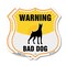 Signmission Beware Of Dog Shield Sign Warning Bad Do, 18 inch X 18 inch, Plastic Sign, 2PK SHI-P-2PACK-18-361 - alternate 1