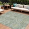 Homeroots 8' X 10' Sage And Gold Medallion Washable Indoor Outdoor Area Rug 616577 - alternate 1
