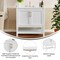 Flash Furniture Vega 36in. Vanity w/Sink, Gold Hardware, Soft Close Doors & Open Shelf, Carrara Marble, White/White FS-VEGA36-WH-HDGLD-GG - alternate 9