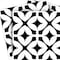 Homeroots 7" X 7" Black and White Pinna Peel and Stick Removable Tiles 399988 - alternate 4