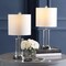 Jonathan Y Abner 21" Glass Modern Contemporary USB Charging LED Table Lamp, Chrome, 2PK JYL8500C-SET2 - alternate 8