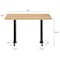 Flash Furniture Bennett 30 in x 48 in Solid Wood Indoor Tabletop in Natural with Dual 5 in x 22 in Dining GSF-REC3048-NAT-T0522-GG - alternate 8