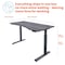 Motionwise Adjustable Desk Adjustable Desk, 30" D X 28" to 48" H, 60" W X Medium Density Fiberboard, Gray SDD60G - alternate 7
