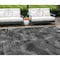 Homeroots 9' X 12' Gray Charcoal And Silver Abstract Washable Indoor Outdoor Area Rug 587138 - alternate 1
