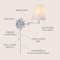 Jonathan Y David 18.5" 1-Light Modern French Country Swing Arm Plug-In or Hardwired Iron LED Star Wall Sconce w JYL6014A - alternate 8