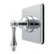 Kingston Brass Single-Handle Six-Way Diverter Valve with Square Trim Kit, Polished Chrome KS4041AL - alternate 1