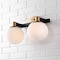 Jonathan Y Modernist Globe 15.25" 2-Light Metal/Frosted Glass Modern Contemporary LED Vanity, Brass Gold/Black JYL3541A - alternate 8