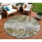 Homeroots 8' Pewter And Silver Round Abstract Washable Indoor Outdoor Area Rug 631349 - alternate 1