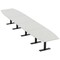 Skutchi Designs 20 Person Conference Table With Power Unit | 20' Boat Table | Harmony Series HAR-BOT-48X240-T.BK-U779-NA - alternate 1