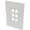 Tripp Lite SINGLE-GANG 6-PORT WALL PLATE KEYSTONE CAT5/6 USB HDMI DPORT RCA N080-106 - alternate 1