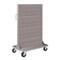 Pucel Portable Bin & Shelf Cart, Two Louvered Panels and Pegboard Panel, 36in W x 24in D x 61in H, Gray PBSC-2L-36P - alternate 1