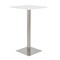 Homeroots 24" White and Silver Metallic Square Steel Bar Table 524946 - alternate 7