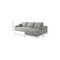 Homeroots 107" Gray Corduroy Modular Compression Foam Sofa With Toss Pillows 712961 - alternate 5