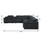 Homeroots Black Italian Leather Power Reclining U Shaped Eight Piece Corner Sectional With Console 476597 - alternate 6