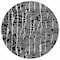 Homeroots 8' Black And Ivory Round Abstract Washable Indoor Outdoor Area Rug 588494 - alternate 7