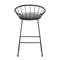 Homeroots Set of Two 26" Gray and Black Fabric and Metal Low Back Counter Height Bar Chairs, 2PK 555115 - alternate 4