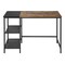Homeroots 43" Brown and Black Wood and Metal H-Shape Computer Desk 568047 - alternate 6