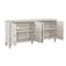 Homeroots 66in White Wood Carved Geometric Accent Cabinet With Four Doors 691656 - alternate 6