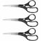Westcott Scissors, 8" KleenEarth Basic Straight Scissors, Black, 3-Pack 15585 - alternate 1