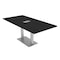 Skutchi Designs Rectangle Conference Table With Power Unit, 36 in W, 72 in L, Black HAR-REC-36X72-DOU-U999ST19-ESIL - alternate 1
