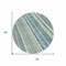 Homeroots 8' Sky Blue Beige And Tan Round Striped Washable Indoor Outdoor Area Rug 615009 - alternate 7
