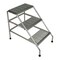 Vestil Step Stand, 3 Steps, 30 Overall Height, Aluminum, Silver SSA-3-KD - alternate 1