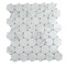 Apollo Tile White 11x12 Bianco Carrara, Bardiglio Marble Polished Floor and Wall Mosaic Tile 4.73 sqft/case, 5PK APLDC88G35A - alternate 1